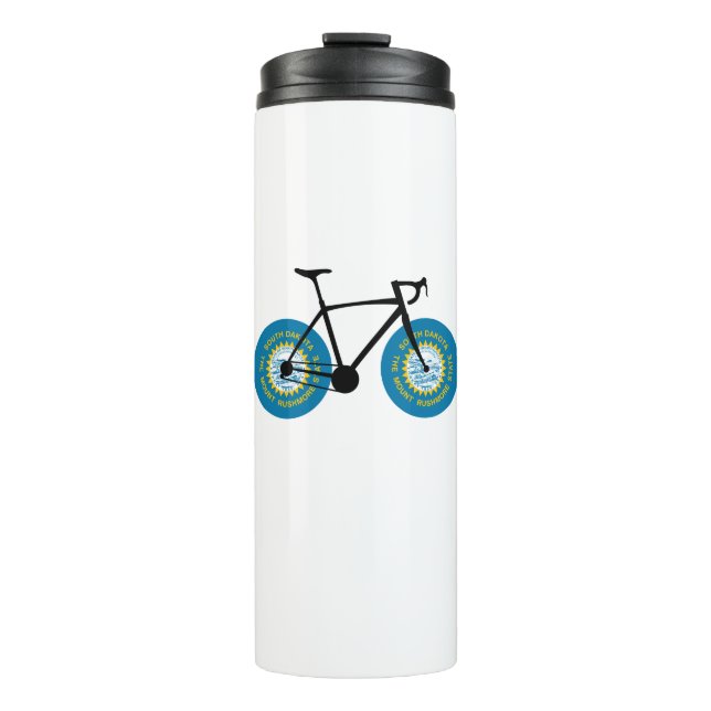 Bouteilles Isothermes Cyclisme sur le drapeau du Dakota du Sud (Devant)