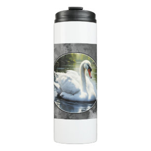 Bouteilles Isothermes Cygne élégant nage dans l'eau