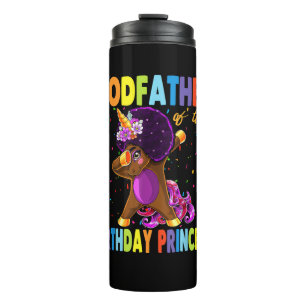 Bouteilles Isothermes Dabbing Licorne Afro Parrain de la Fête d'annivers