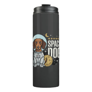 Bouteilles Isothermes Dachshund Chien Spatial Astronaute Vecteur