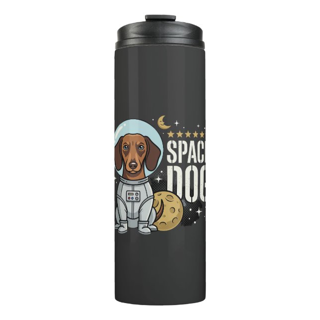 Bouteilles Isothermes Dachshund Chien Spatial Astronaute Vecteur (Devant)