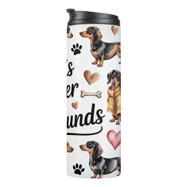 Bouteilles Isothermes Dachshund Dog (Tourné sur la droite)