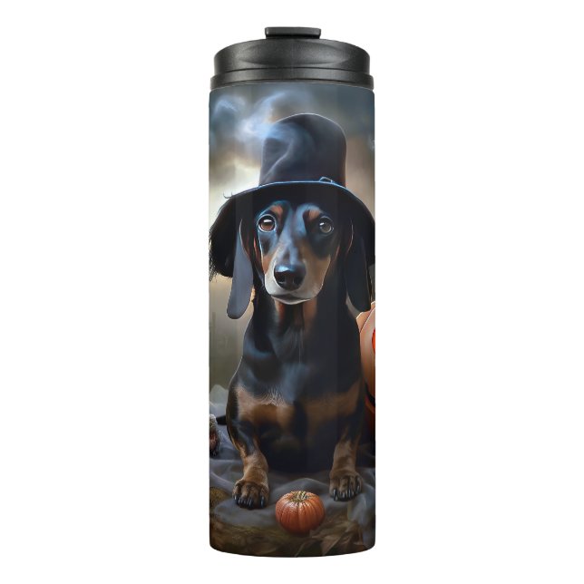 Bouteilles Isothermes Dachshund Halloween effroi (Devant)