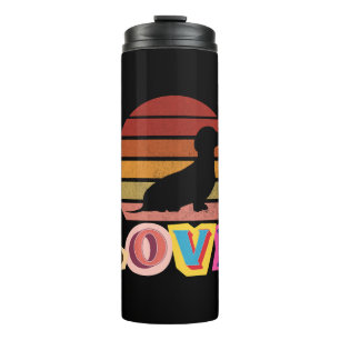Bouteilles Isothermes Dachshund Motiv Love Retro Design