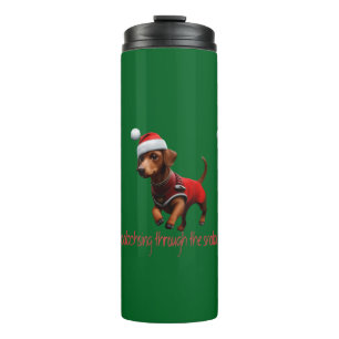 Bouteilles Isothermes Dachsing Through The Snow Dachshund Chien Saucisse