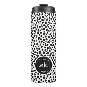 Bouteilles Isothermes Dalmatien Motif Abstrait Monogramme