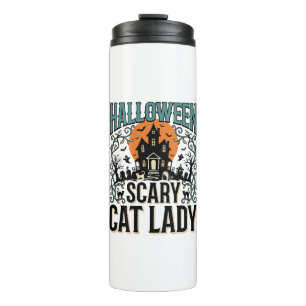 Bouteilles Isothermes Dame de chat Halloween Maison hantée effrayante Vi