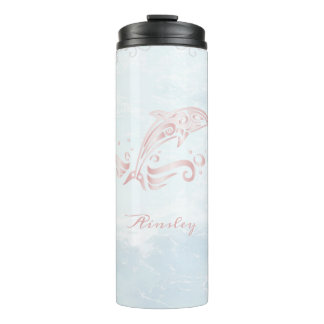 Bouteilles Isothermes Dauphin rose Paruline thermique personnalisée