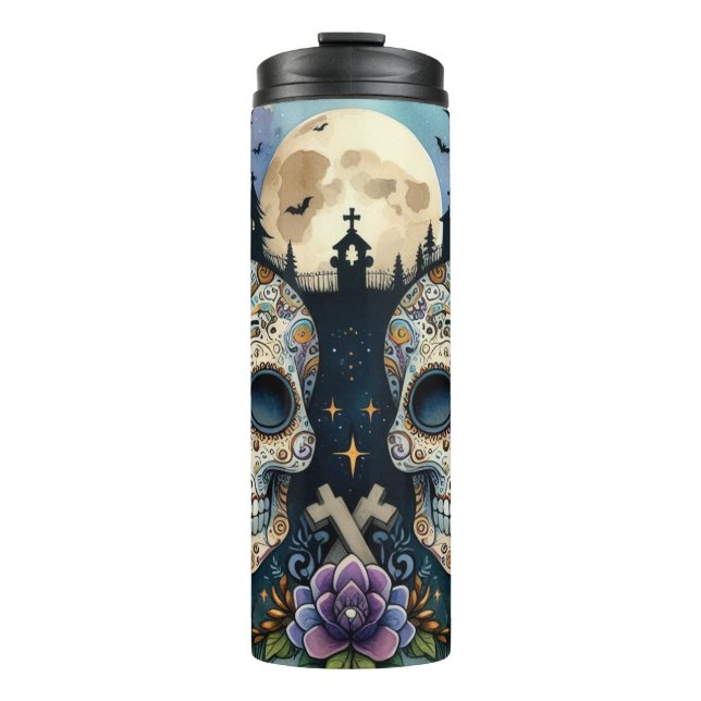 Bouteilles Isothermes Day of the Dead Halloween Thermal Tumbler (Devant)