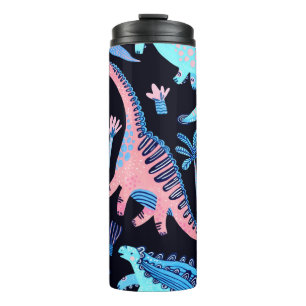 Bouteilles Isothermes De mignons dinosaures caricaturaux motif sans cout
