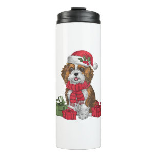 Bouteilles Isothermes Décor de fête Père Noël Havanais Chien Noël