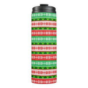 BOUTEILLES ISOTHERMES DÉCORATIONS DE NOËL DESIGN ROUGE BLANC VERT