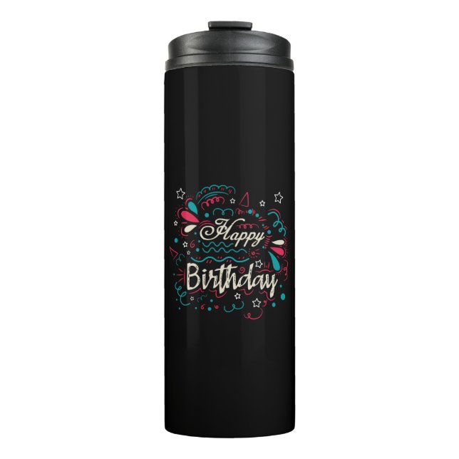 Bouteilles Isothermes decorative happy birthday (Devant)