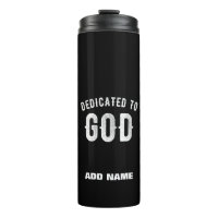 DÉDIÉ À DIEU PERSONNALISABLE COOL TEXTE BLANC