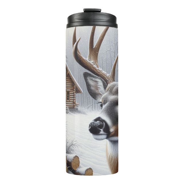 Bouteilles Isothermes Deer d'hiver/Buck art (Devant)
