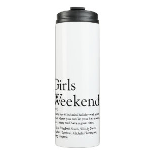 Bouteilles Isothermes Définition de week-end personnalisé pour filles