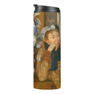 Bouteilles Isothermes Degas Une Femme assise à côté d'un vase de fleurs