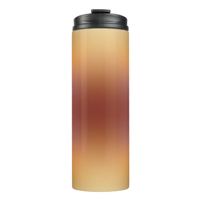 Bouteilles Isothermes dégradé de forme libre jaune marron sur tumbler th (Devant)