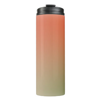 Bouteilles Isothermes dégradé de forme libre vert orange sur tumbler the