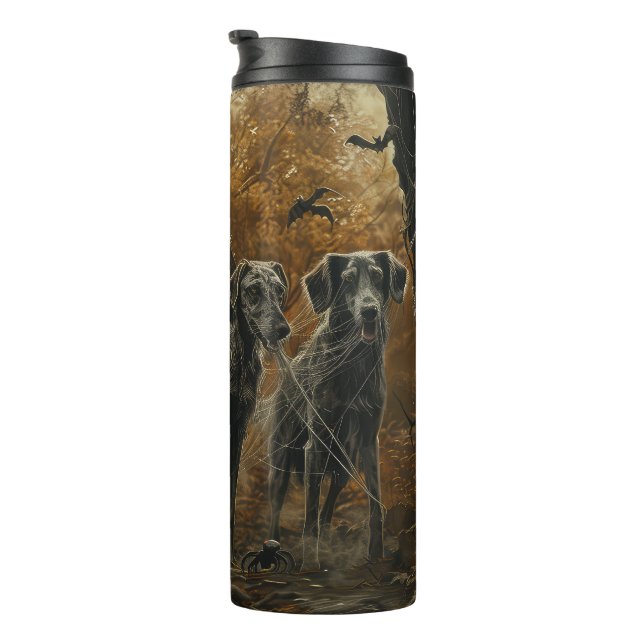 Bouteilles Isothermes Délice Canin d'Halloween pour Lévrier Afghan (Tourné sur la droite)