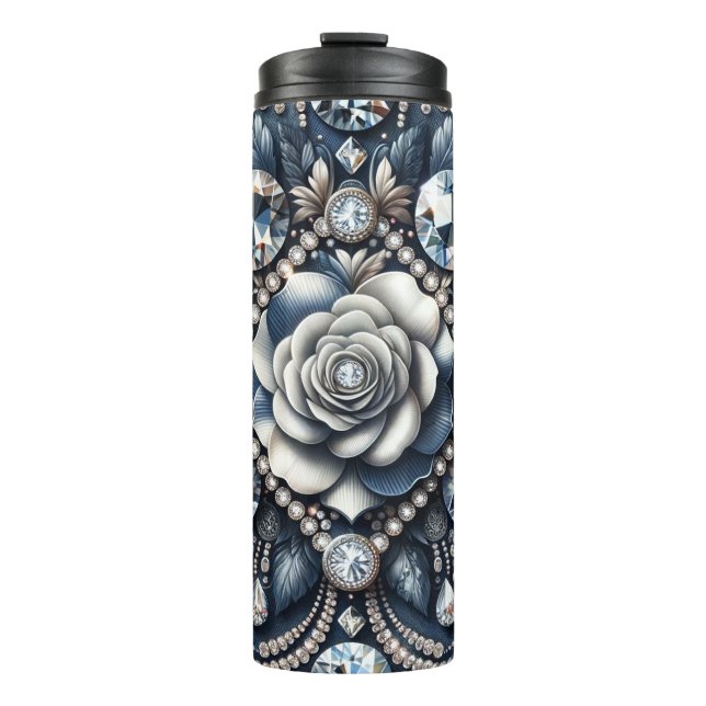 Bouteilles Isothermes Denim & Diamonds Glam Bling Rose Bijoux (Devant)