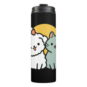 Bouteilles Isothermes Des amis vrais pour toujours   Cute Cat & Chien Du