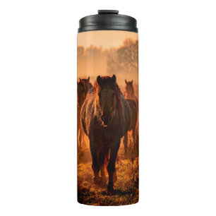 Bouteilles Isothermes des chevaux koniks sauvages qui sont arrivés tout
