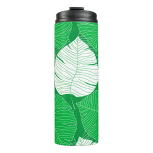 Bouteilles Isothermes Design Abstrait de peinture à la feuille tropicale
