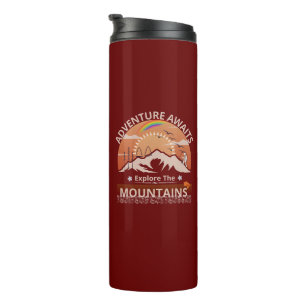Bouteilles Isothermes Design "Adventure Await-Explore the mountain"