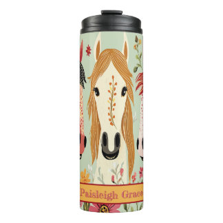 Bouteilles Isothermes Design de cheval floral Whimsical
