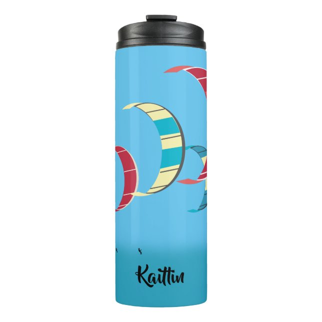 Bouteilles Isothermes Design de Kiteboard bleu (Devant)