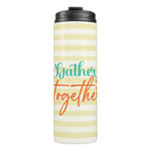 Bouteilles Isothermes Design de typographie d'automne - "Rassemblez-vous