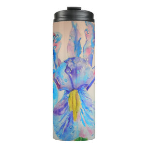 Bouteilles Isothermes Design floral d'art Blue Iris