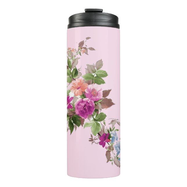 Bouteilles Isothermes Design floral Tumbler thermique (Devant)