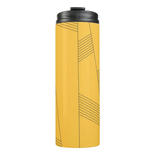 Bouteilles Isothermes Design graphique abstrait simple, jaune et moderne (Devant)