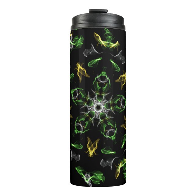 Bouteilles Isothermes Design Mandala Fumée Verte (Devant)
