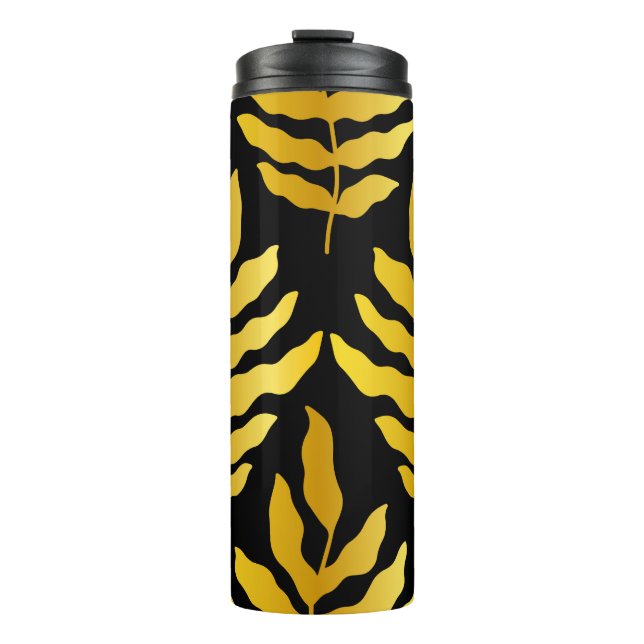 Bouteilles Isothermes Design moderne avec feuille. Feuilles tropicaux de (Devant)