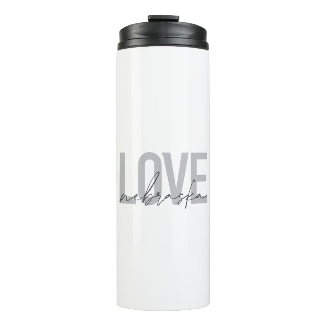 Bouteilles Isothermes Design moderne urbain, simple, cool, Love Nebraska (Devant)