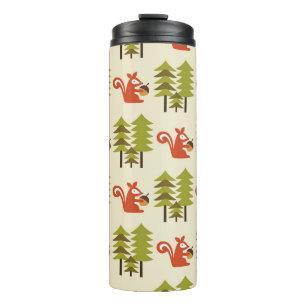 Bouteilles Isothermes design motif de forêt mignon et transparent. Vint