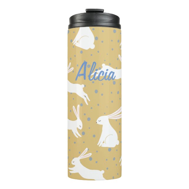 Bouteilles Isothermes Design Motif de lapin mignon - personnalisable (Devant)