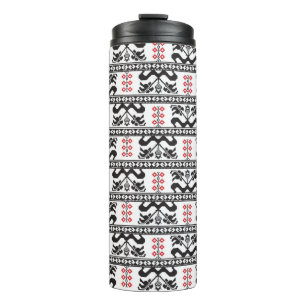 Bouteilles Isothermes Design motif sans couture inspiré du tradi roumain