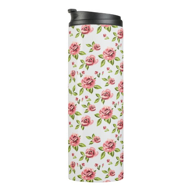 Bouteilles Isothermes design rose floral belle (Tourné sur la droite)