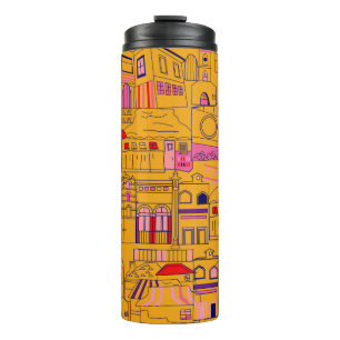 Bouteilles Isothermes Design sans couture motif mexicain. Textile de dé