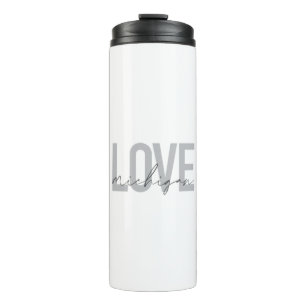 Bouteilles Isothermes Design simple, moderne, urbain, cool Love Michigan
