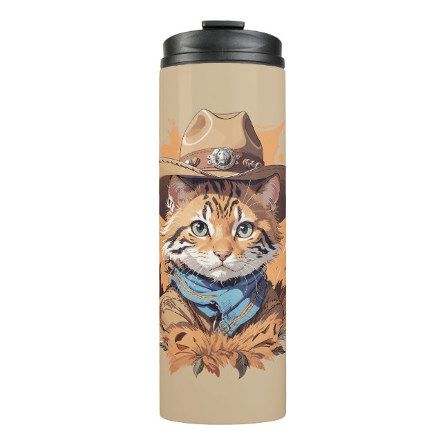 Bouteilles Isothermes Design vintage Cowboy Kitten (Devant)