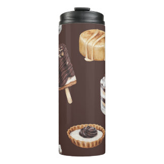 Bouteilles Isothermes Desserts délicieux : Motif de croquis de nourritur