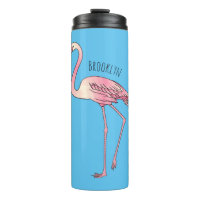 dessin animé d'oiseau Flamant rose