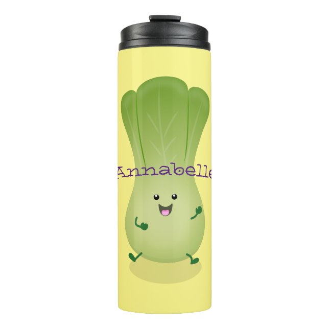 Bouteilles Isothermes dessin animé mignon de bok choy (Devant)