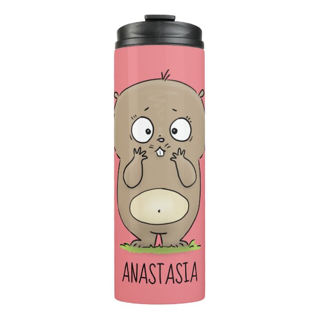 Bouteilles Isothermes Dessin d'adorable hamster (Devant)