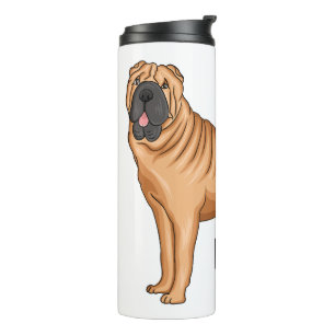 Bouteilles Isothermes dessin humoristique chinois de chien Shar-Pei